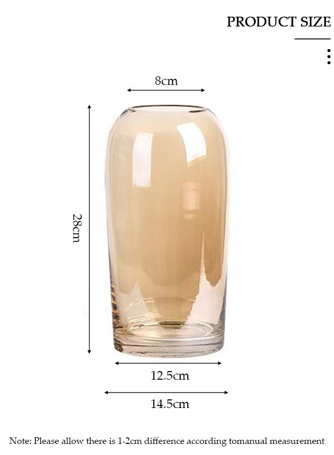 DUNISO Glass Vases for Decor, Decorative Vases for Flowers, Aesthetic Clear Vases for Living Room Decorations, Modern Hydroponic Glass Transparent Vase Vase for Dining Table Home Decor - Image 2