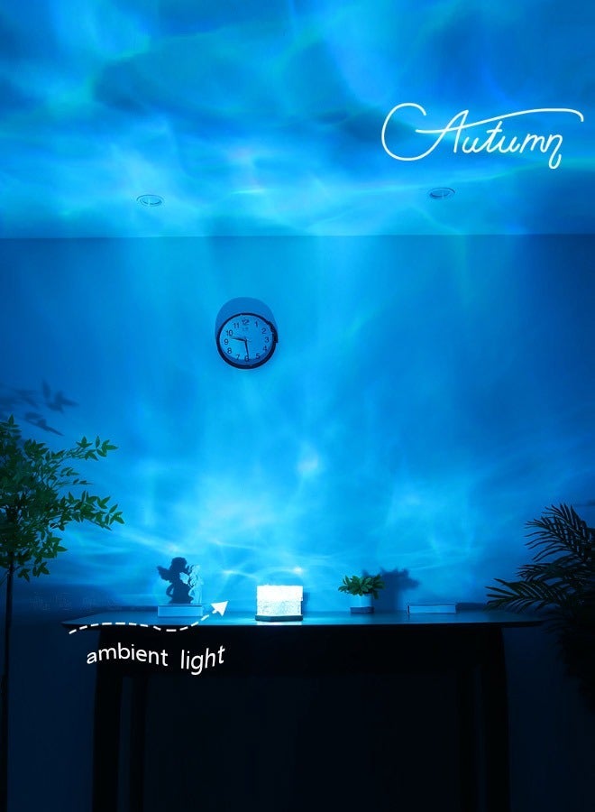 AHAKAC 16 Colors Water Ripple Night Light Creative Bedside Flame Atmosphere Light Romantic Table Lamp Gift Starry Sky Projection Light - Image 4