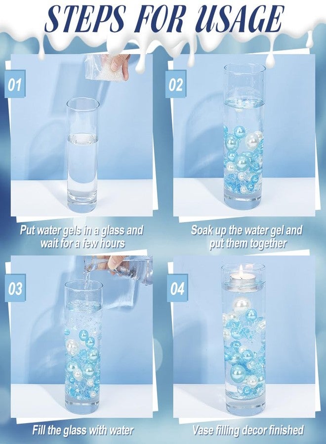 BENECREAT 174pcs Christmas Winter Theme Vase Filler Decor, Snowflake Pearls for Makeup Brushes Holder, Wedding, Party Decor - Image 4