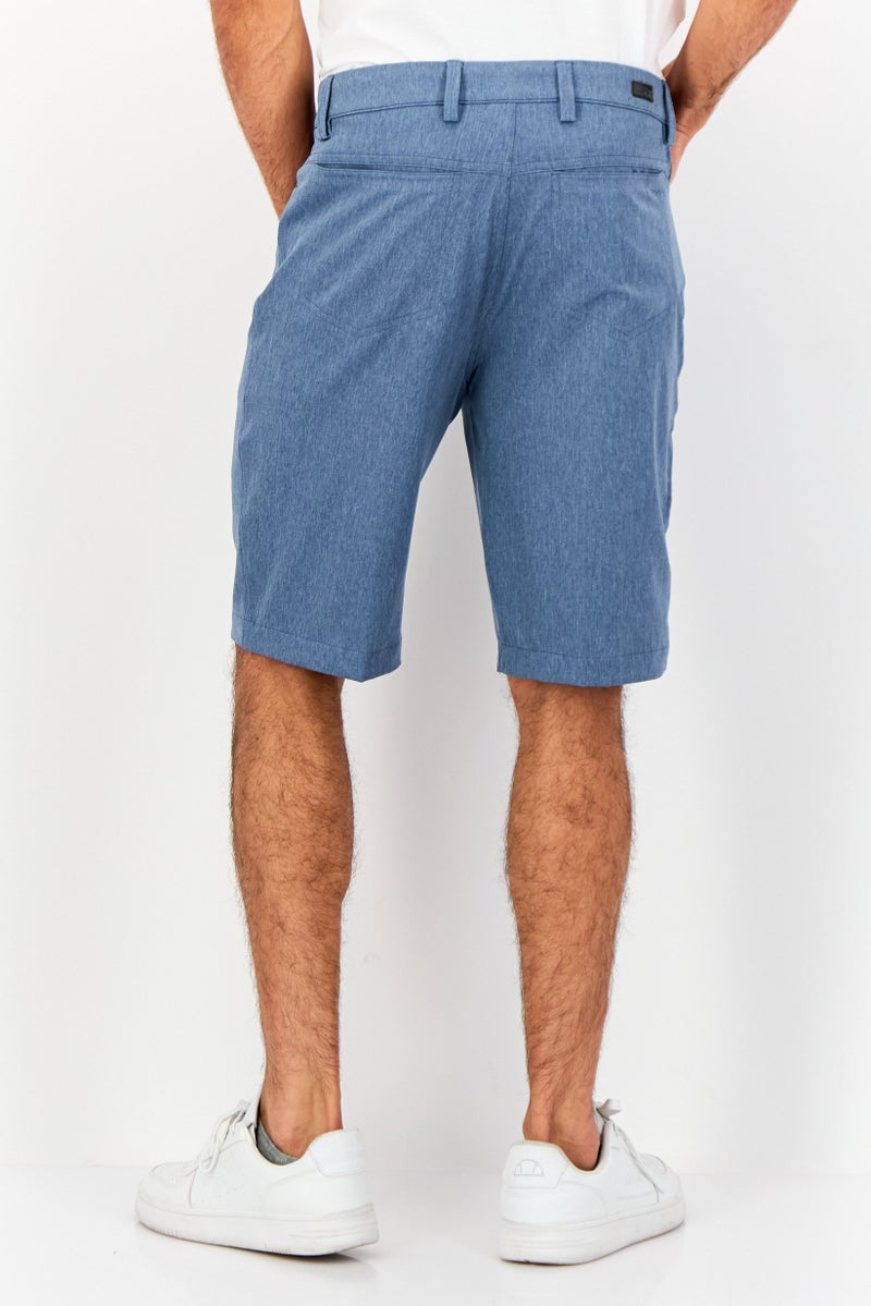 Greg Norman Men Plain Chino Shorts, Sage Blue - Image 4