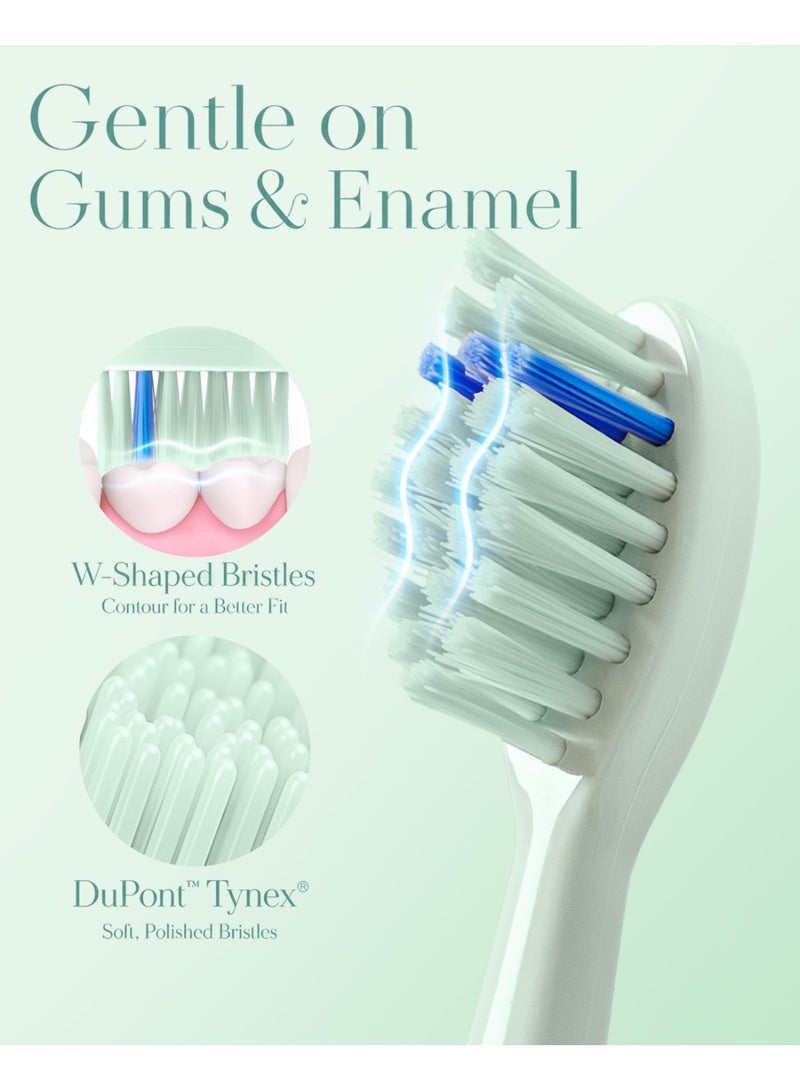 MySmile DY156 Electric Toothbrush for Adults, Rechargeable Sonic Battery Toothbrush Portable with 3 Brush Heads, 2 Mins 5 Modes Smart Timer, 45000VPM, One Charge for 60 Days (Green, M) - Image 5