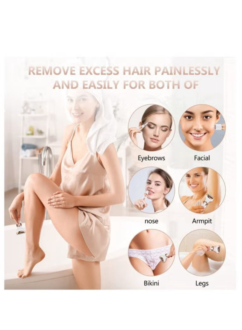 Electric Razor for Women, 4-in-1 Women's Body Hair Removal, Public Shaver Bikini Trimmer Eyebrow Face Underarm, Portable Ladies Shaver, Epilator,  USB Rechargeable - Image 5