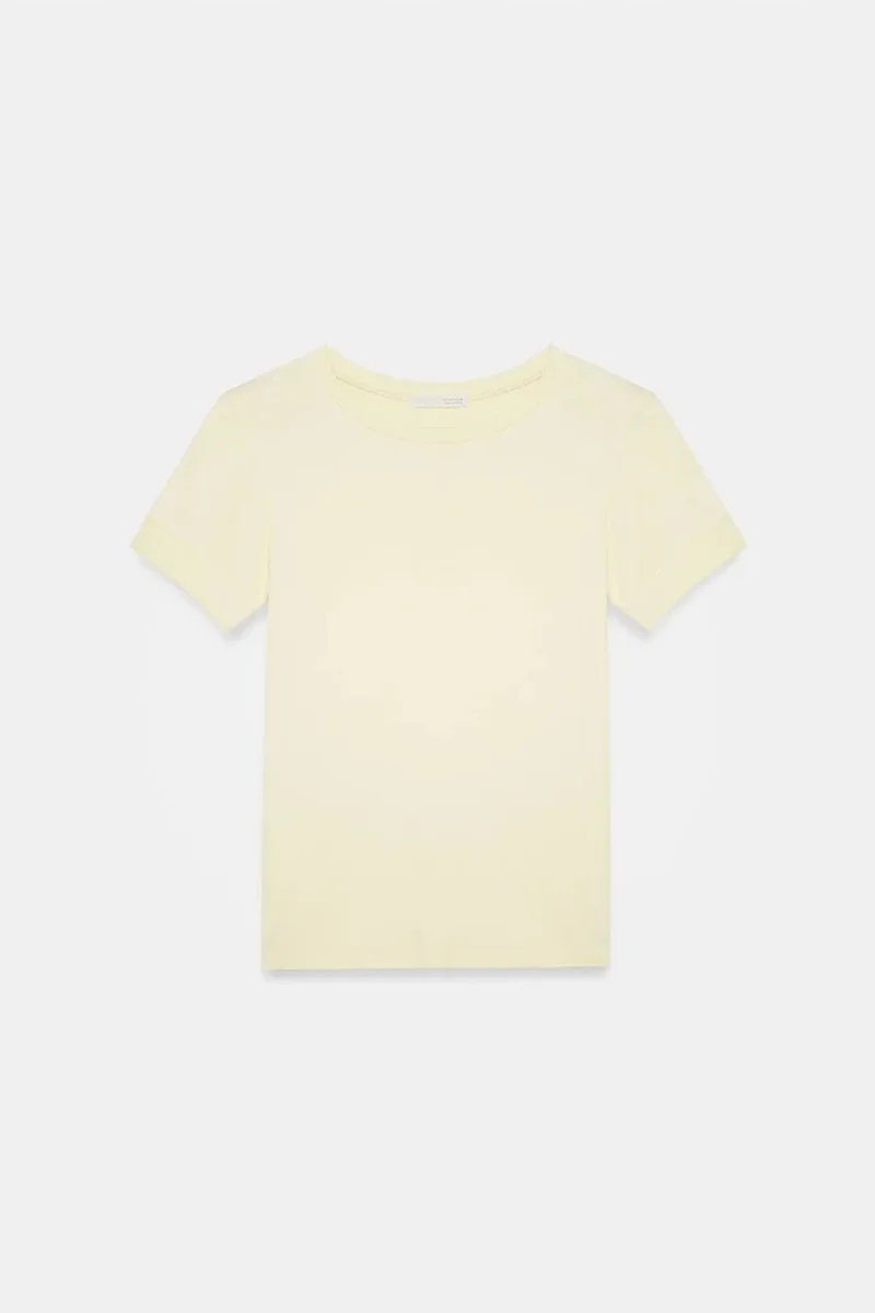 Dilvin Cream Natural DILVIN Women's Slim Fit Crew Neck T-Shirt for Women | Best Price UAE