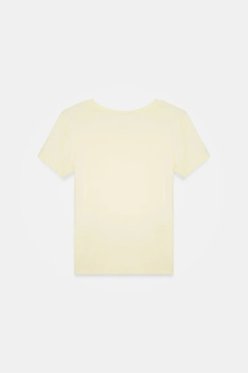 Dilvin Cream Natural DILVIN Women's Slim Fit Crew Neck T-Shirt for Women | Best Price UAE