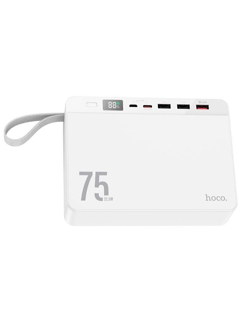 Hoco mobile charger power bank 75000 mAh(white) - Image 1