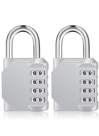 2-Piece 4-Digit Combination Password Padlock Silver - pzsku/Z427078521C29EE9FECDBZ/45/_/1641304463/c9ec601c-fbc1-449e-87f0-606679d6b1e6