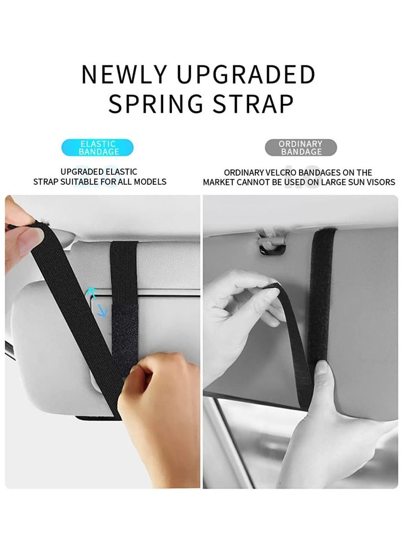 SYOSI Car Sun Visor Organizer, Auto Interior Accessories Storage Pocket Organizer with Multi-Pocket Net Zipper Pouch Sunglass Holder for Car Truck SUV Case Bag for Card License Registration - Image 3