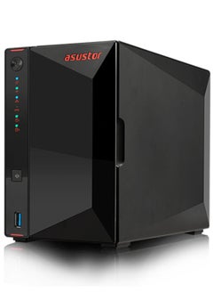 Nimbustor 2 Gaming Inspired Network Attached Storage AS5202T, Intel J4005 2.0GHz Dual-Core, Two 2.5GbE Port, 2GB RAM DDR4, 4GB eMMC Flash Memory, Personal Private Cloud (2 Bay Diskless NAS)