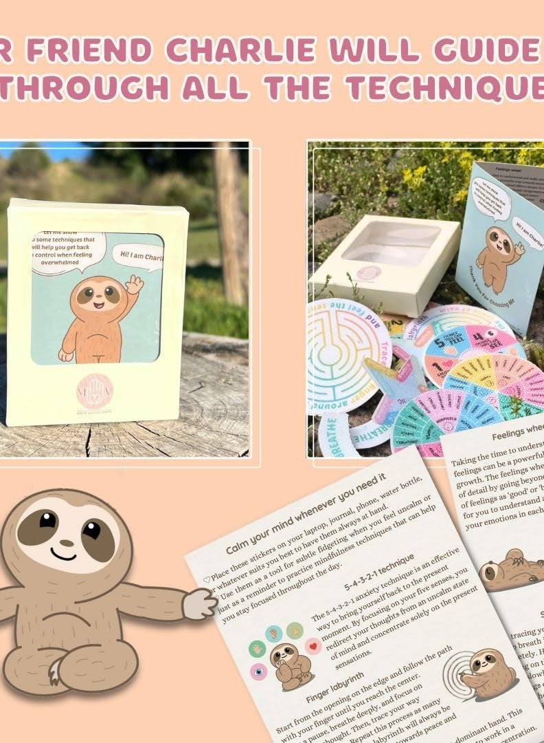 Calming Sensory Stickers, 15 Pack Mindfulness Stickers for Anxiety, Textured Stickers for Adults, Stickers for School Counselor Supplies - Image 5