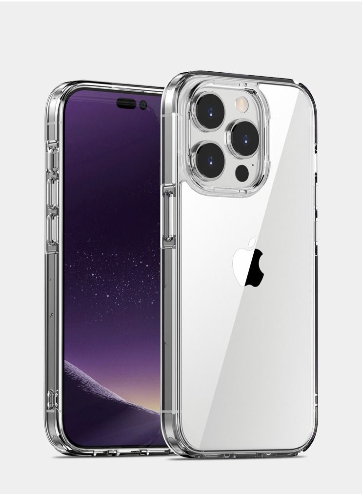 Y&D Clear Case for iPhone 14 Pro 6.1 inch, Mood Series Hard PC + Soft TPU Non-Yellowing Drop Protection Scratch-Resistant Protective Shockproof Lightweight Slim Crystal Phone - Image 1