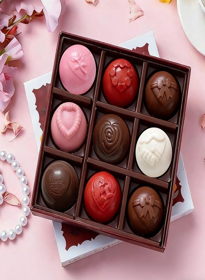 Foaryoer 2PCS Valentine Chocolate Molds Round Heart Silicone Mold Non-Stick Love Rose Silicone Chocolate Bomb Molds for Baking Chocolate,Mini Cakes,Candy,Gummy, Ice Cubes - Image 5