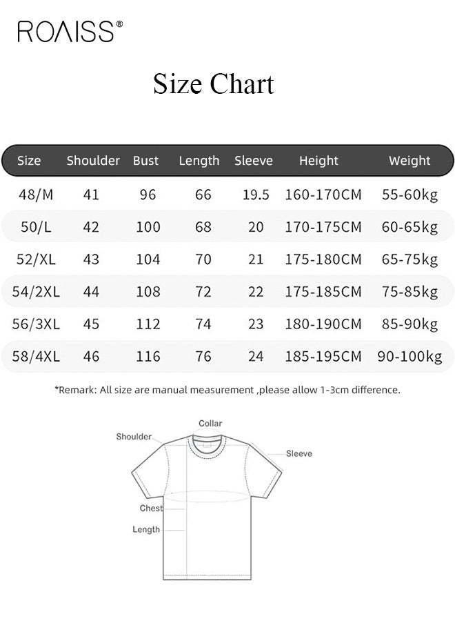 roaiss Summer Black Men's Short Sleeve Polo T-Shirt Casual Pullover Printed Top With Breathable Cotton Blend Fashionable for Everyday Comfort - Image 5