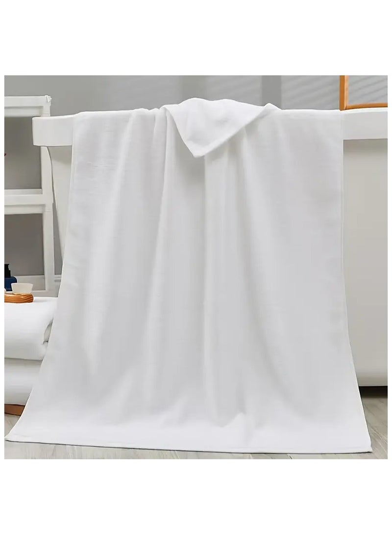 فابينني منشفة شاطئ كبيرة الحجم من قطعتين، 100×200 سم، مصنوعة من الألياف الدقيقة، منشفة حمام كبيرة جدًا، منشفة حمام سباحة، منشفة يوجا، منشفة سبا، ناعمة وعالية الامتصاص وسريعة الجفاف، بيضاء - Image 4