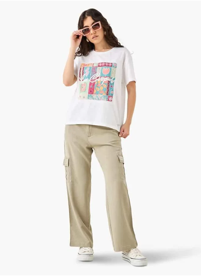 Lee Cooper Lee Cooper Graphic Print Crew Neck T-shirt