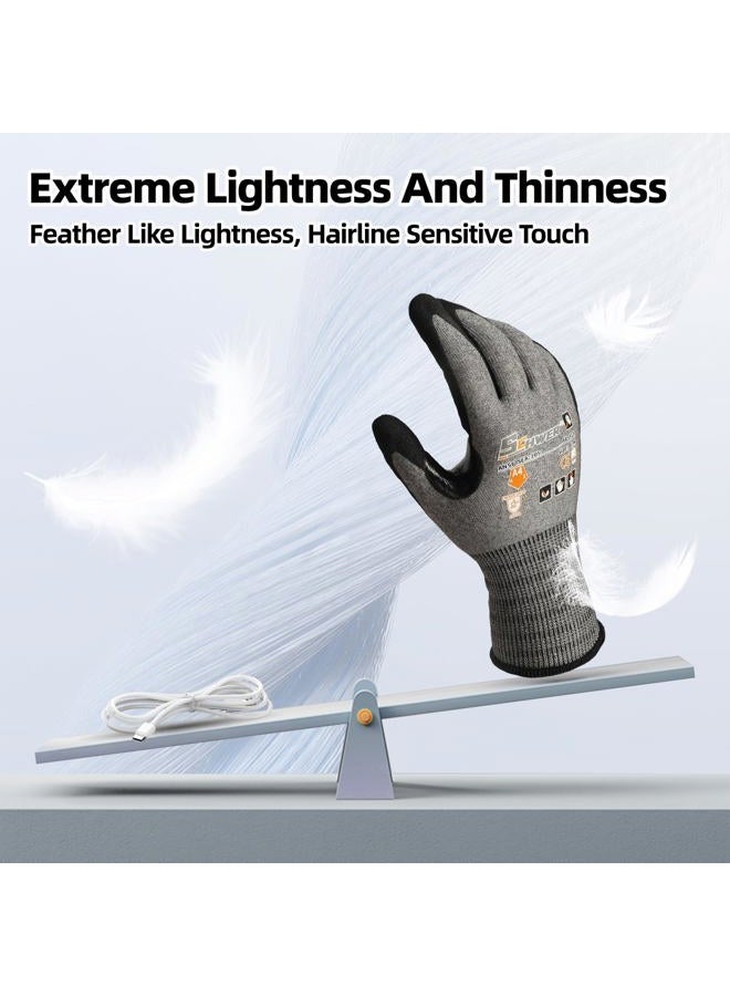 Schwer AIR-SKIN Cut Resistant Work Gloves AR5918 with Extreme Lightweight&Thin, Safety Cutting Gloves for Fishing, Refined Work, Garden, Touch-screen, Non-PFAS, 3D-Comfort Fit, Breathable, 1 Pair (M) - Image 3