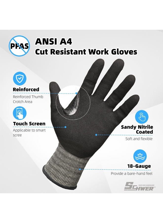 Schwer AIR-SKIN Cut Resistant Work Gloves AR5918 with Extreme Lightweight&Thin, Safety Cutting Gloves for Fishing, Refined Work, Garden, Touch-screen, Non-PFAS, 3D-Comfort Fit, Breathable, 1 Pair (M) - Image 2