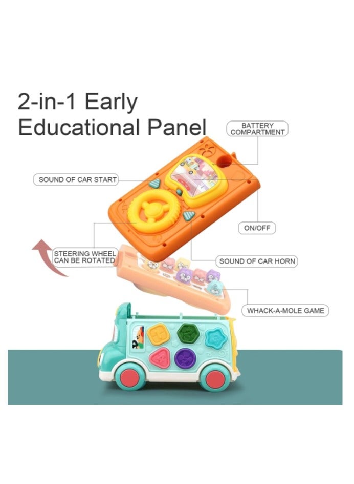 Pounding Toys for Toddlers Educational Toy Pull Along Bus Gopher Toy for Boys Girls Birthday Gift  - Image 3