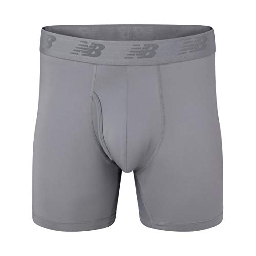 New Balance Men's 6" Boxer Brief Fly Front with Pouch, 3-Pack of 6 Inch Tagless Underwear (Pink Zing/Pigment/Steel, XX-Large (44"-46")) - Image 3
