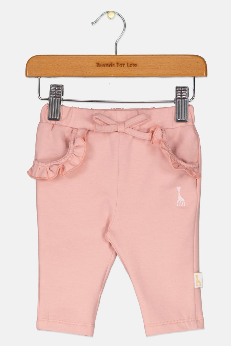 Sophie la girafe Toddlers Girl Embroidered Logo Pull On Leggings, Pink - Image 1