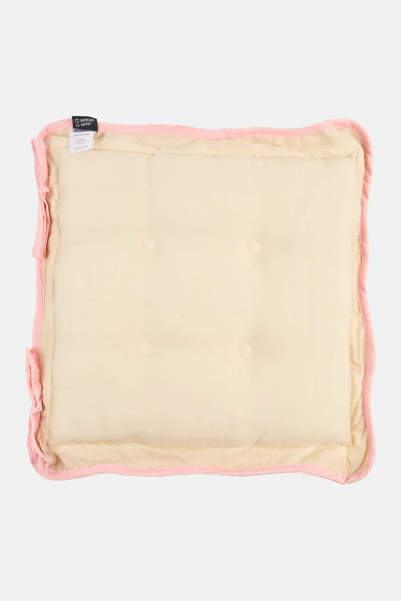 Muy Mucho Striped Seat Cushion 43 H x 43 L cm, White Combo