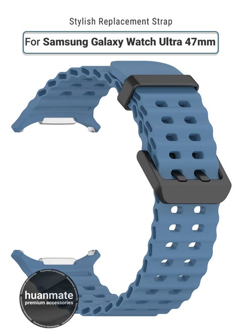 Samsung Galaxy Watch Ultra 47mm Soft Silicone Replacement Strap - High Quality, Lightweight, Stylish & Durable - Easy Installation - Replacement Strap for Samsung Galaxy Watch Ultra 47mm