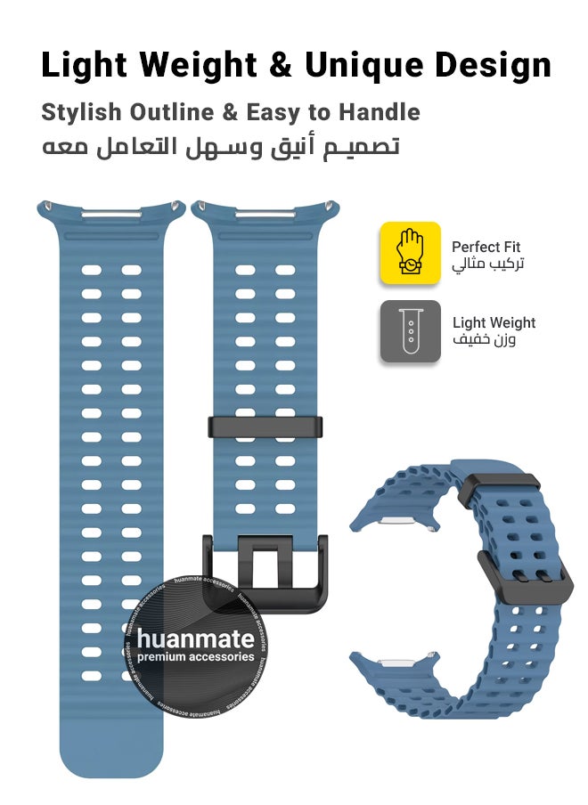 huanmate - Samsung Galaxy Watch Ultra 47mm Soft Silicone Replacement Strap - High Quality, Lightweight, Stylish & Durable - Easy Installation - Replacement Strap for Samsung Galaxy Watch Ultra 47mm - Image 1