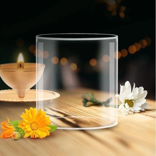 MISAA URNS Akhand Diya Glass Cover Only - Small Size Borosilicate Oil Lamp Glass Cover Without Diya (3 X 4 INCH) - Image 5