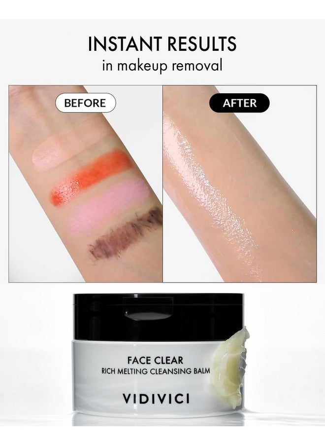 Vidivici VIDIVICI Face Clear Rich Melting Cleansing Balm - Korean Makeup Remover - Gentle Face Wash, Pore are, Sebum & Blackhead Care - Balm to Oil Formula, 3.38oz.  - Image 3