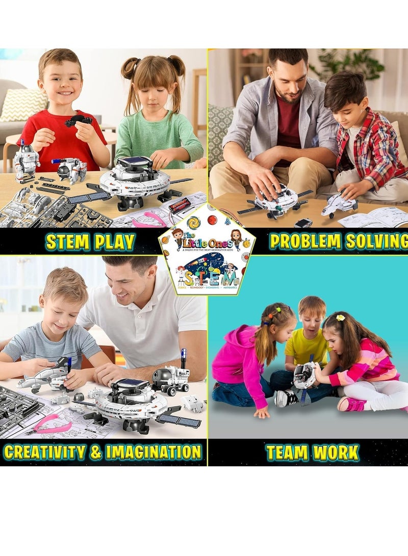 أرجت ARGT 6-in-1 Solar Robot Kit – DIY STEM Space Toy | Build Space Station, Shuttle, Rover & More | Educational Science Toy for Kids - Image 2
