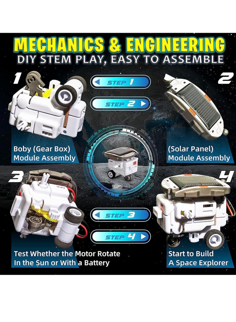 أرجت ARGT 6-in-1 Solar Robot Kit – DIY STEM Space Toy | Build Space Station, Shuttle, Rover & More | Educational Science Toy for Kids - Image 3
