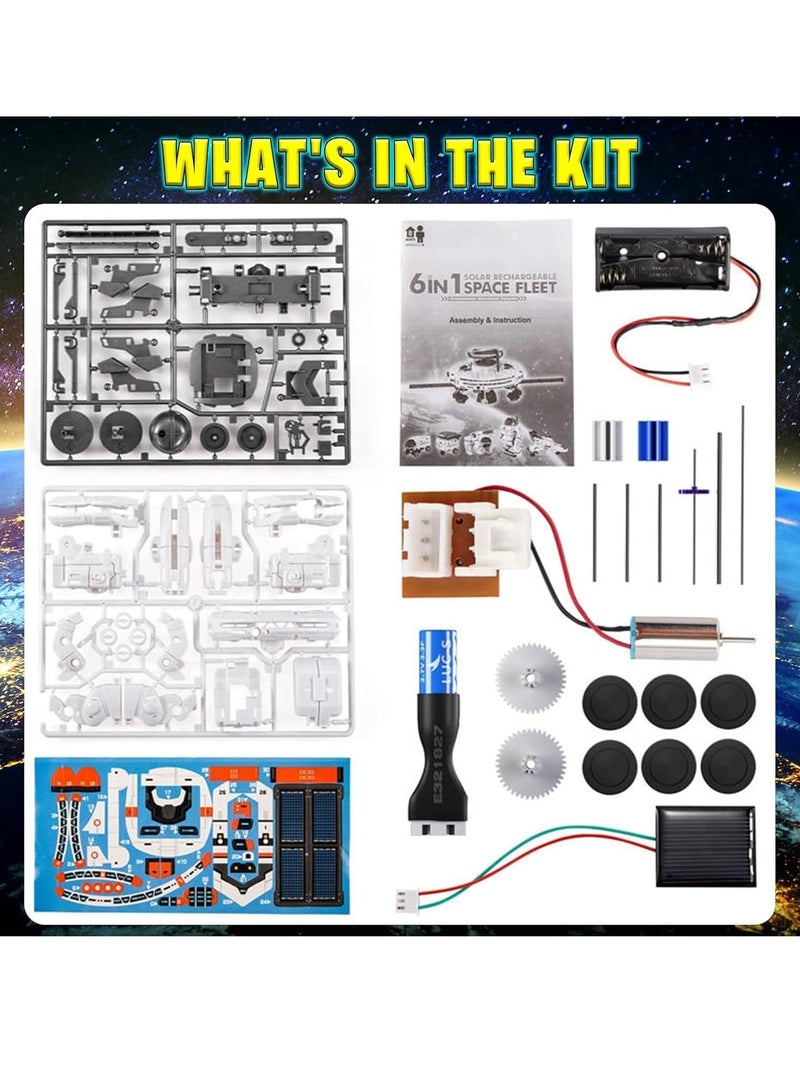 أرجت ARGT 6-in-1 Solar Robot Kit – DIY STEM Space Toy | Build Space Station, Shuttle, Rover & More | Educational Science Toy for Kids - Image 5
