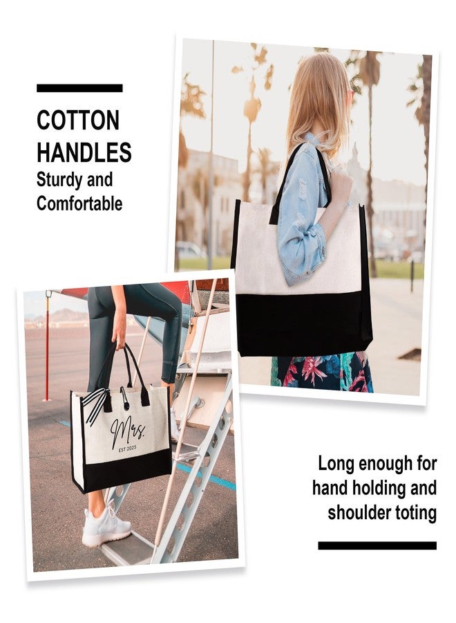 Afterprints Mrs Canvas Tote Bag for Bride 2025, Bride Gifts for Bridal Shower, Wedding Gifts for Bride to Be, Future Mrs, Engagement, Bachelorette Party Gift - Image 3