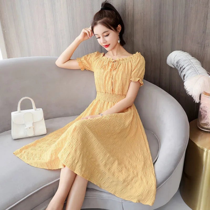 Hepburn style dress, elegant feminine daily styling - Image 1