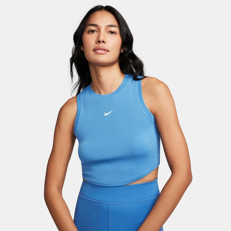Nike Women's Sportswear Chill Tight Cropped Mini-Rib Tank Top