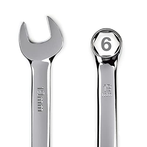 Steelman Pro 16-Piece Metric 6-Point Combination Wrench Tool Set, Durable Steel with Full Polish Chrome, Stamped Size Callouts - Image 3
