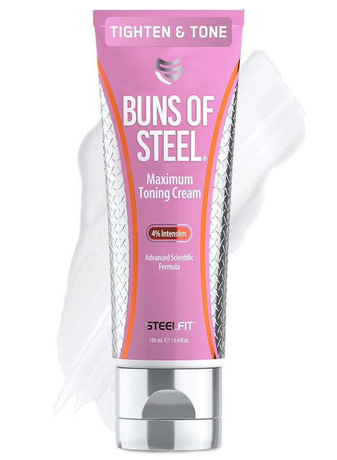 SteelFit Maximum Toning Cellulite Cream, Buns of Steel - Skin Firming & Tightening Body Lotion with Caffeine for Stretch Marks - Anti-Cellulite Remover Treatment for Booty, Thighs, Legs & Glutes - Image 1