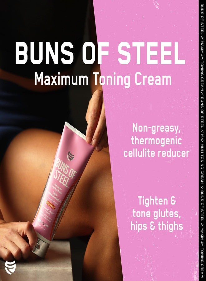 SteelFit Maximum Toning Cellulite Cream, Buns of Steel - Skin Firming & Tightening Body Lotion with Caffeine for Stretch Marks - Anti-Cellulite Remover Treatment for Booty, Thighs, Legs & Glutes - Image 2