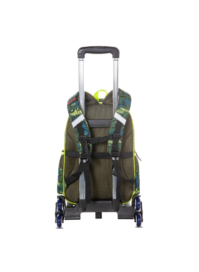Eazy Kids Eazy Kids School Bag w/ Trolley, Pencil Case 16" - Dino Green  - Image 3