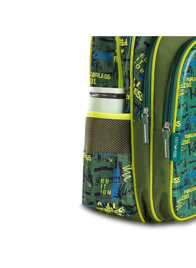 Eazy Kids Eazy Kids School Bag w/ Trolley, Pencil Case 16" - Dino Green  - Image 5