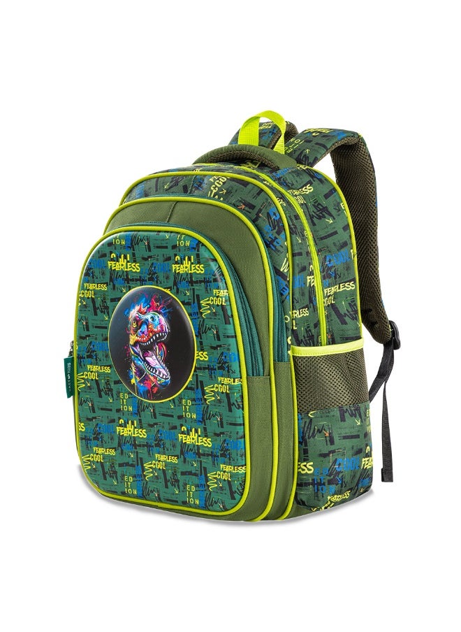 Eazy Kids Eazy Kids School Bag w/ Trolley, Pencil Case 16" - Dino Green  - Image 4