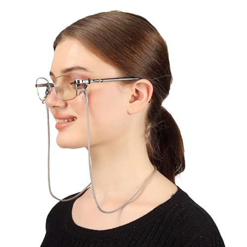 VIVID vision Unisex Adult Fabric Eyeglass Holder Strap Cord | New Chain Adjust on Sunglasses | Anti-slip Retainer Lanyard String Eyewear Frame | CH-246-C | Grey - Image 1