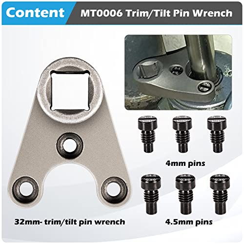 Sunluway Trim/Tilt Pin Wrench MT0006-32mm x 4/4.5mm Remove Trim/Tilt Caps on Hydraulic Cylinders Compatible for Yamaha Suzuki Johnson Evinrude, for Honda Outboards - Image 4