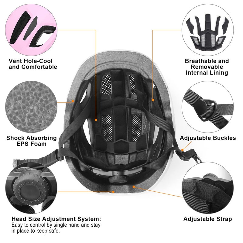 GLAF Baby Bike Helmet Toddler Helmets for 1 Year Old and up Infant Girls Boys Multi Sport Adjustable for Scooter Bicycle Kids Youth Child Skateboard Safety Cycling (XS, Matte Pink) - Image 4