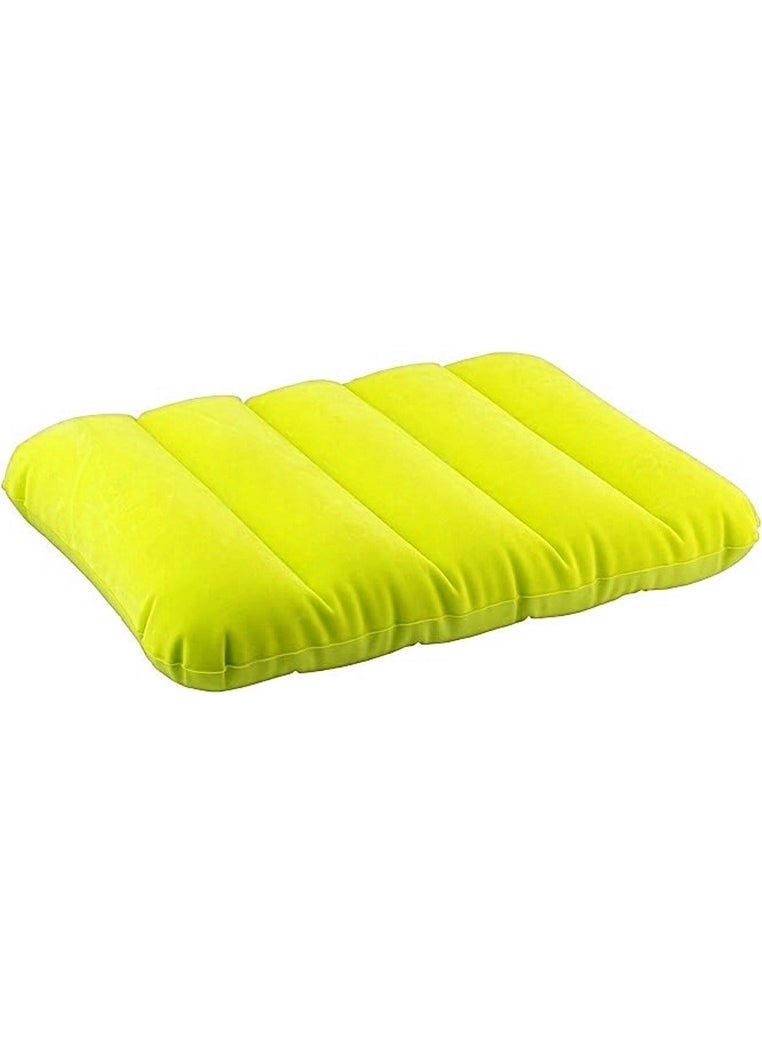 INTEX - Inflatable Pillow - Travel Pillow - Camping Pillow - Orthopedic Inflatable Pillow - Inflatable Velvet Pillow - Sea Pillow - Beach Pillow - Image 1