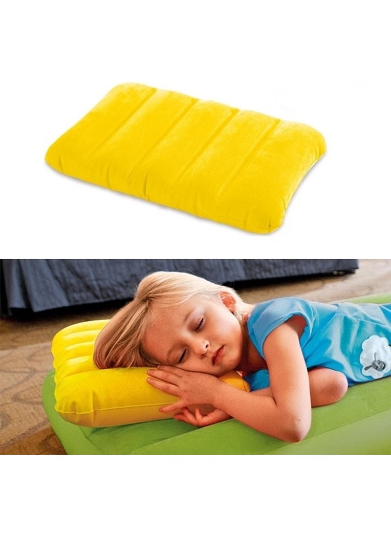INTEX - Inflatable Pillow - Travel Pillow - Camping Pillow - Orthopedic Inflatable Pillow - Inflatable Velvet Pillow - Sea Pillow - Beach Pillow - Image 1
