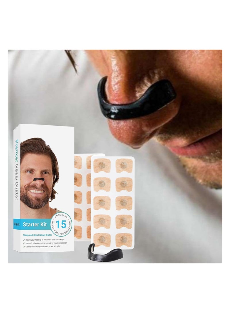 Zikra 30 Count Breathing Nasal, Strip Starter Kit, Boost Oxygen, Reduce Snoring, Improve Sleep Quality, Sweat Resistant, Skin Safe Nasal Strips, Extra Strength Snoring Solution (Black Round) - Image 5