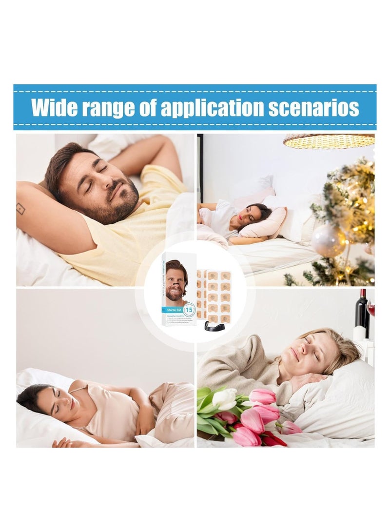 Zikra 30 Count Breathing Nasal, Strip Starter Kit, Boost Oxygen, Reduce Snoring, Improve Sleep Quality, Sweat Resistant, Skin Safe Nasal Strips, Extra Strength Snoring Solution (Black Round) - Image 4