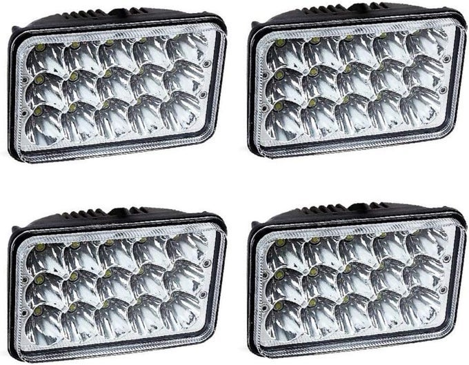 Dot Approved 4X6" Led Headlights For Trucks - 4Pcs Replacement H4651/H4642/H4652/H4656/H4666/H4668/H6545