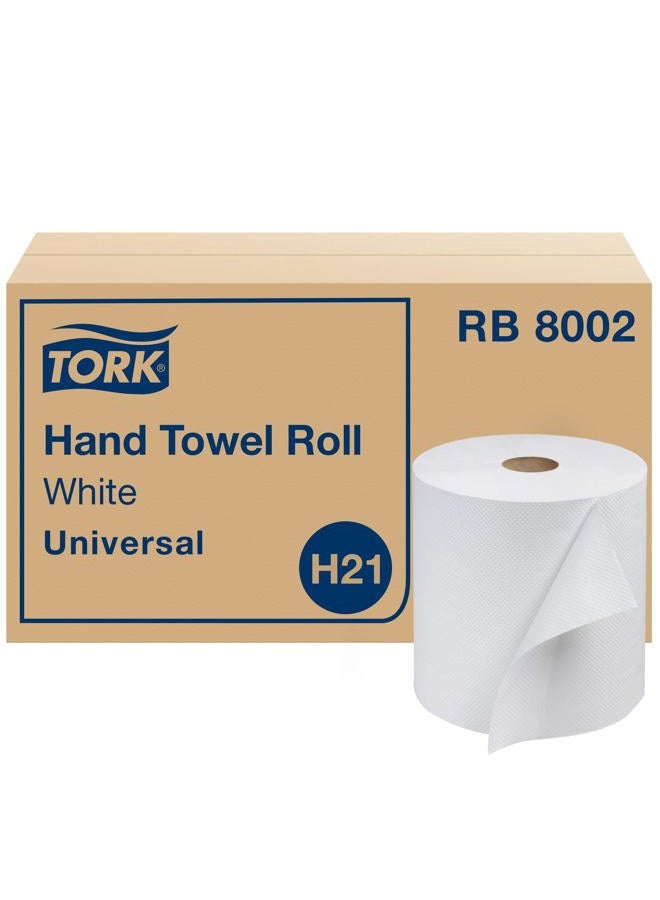 Tork لفافة مناديل ورقية صلبة عالمية RB8002، 1-طبقة، عرض 7.87 بوصة × طول 800 قدم، أبيض (علبة من 6 لفات، 800 لكل لفة، 4,800 قدم) - Image 1
