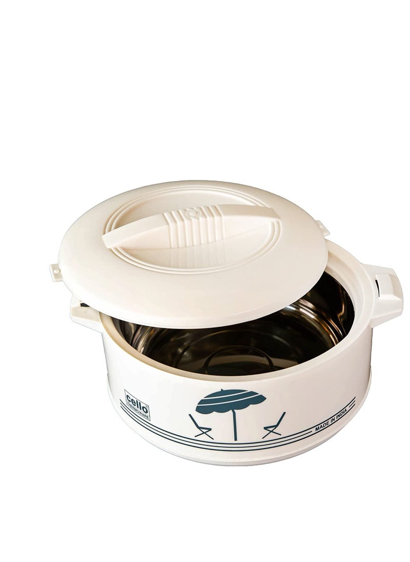 Cello - Cello 3Pcs Hotpot Casserole With Two Handles | Insulated Bowl Great Bowl For Holiday & Dinner | Keeps Food Hot & Fresh For Long Hours, White Sizes: 850+1500+2500Ml - Image 1